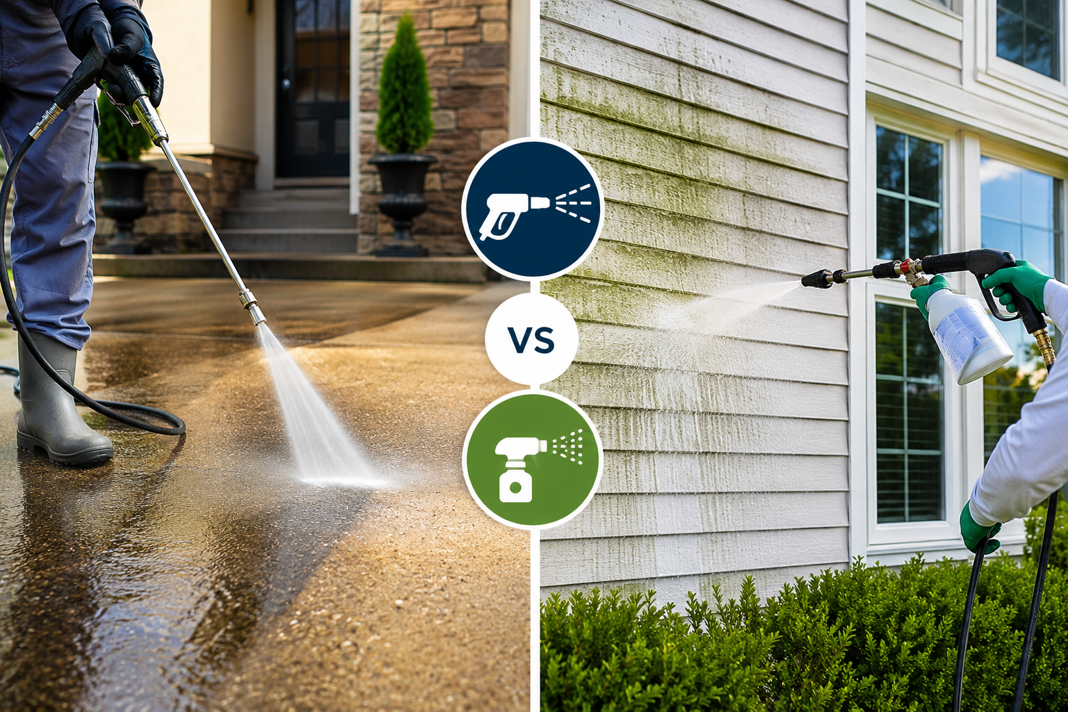 Soft Washing vs. Pressure Washing Which Does Your Home Need