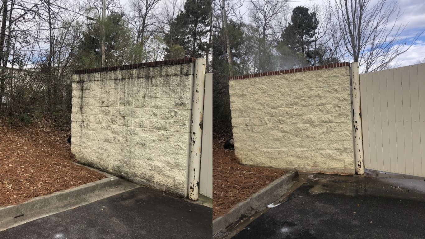 Fence washing rock hill